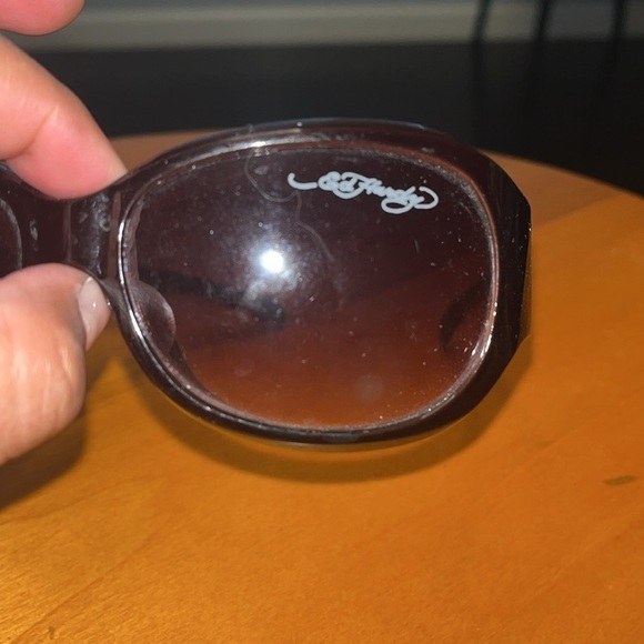 Ed Hardy Black Sunglasses with Classic Design main image 4